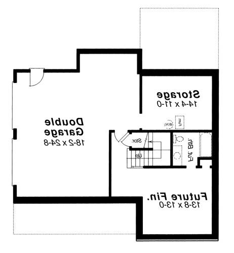 Lower Level image of Lancaster House Plan